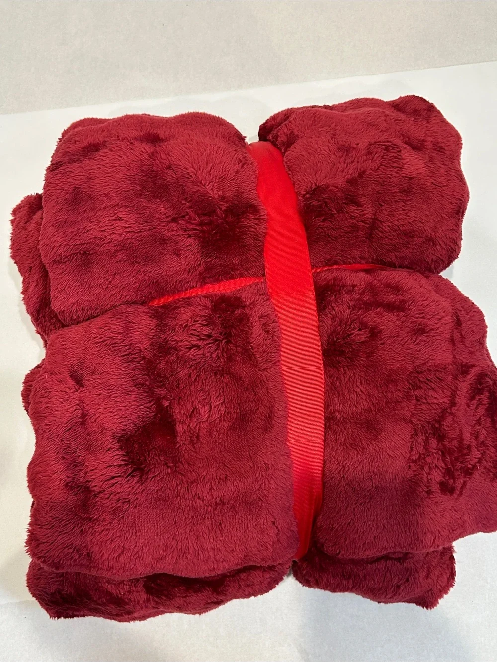 Alaska Super Soft Flannel Throw Blanket - Burgundy king size 5 star home fashion